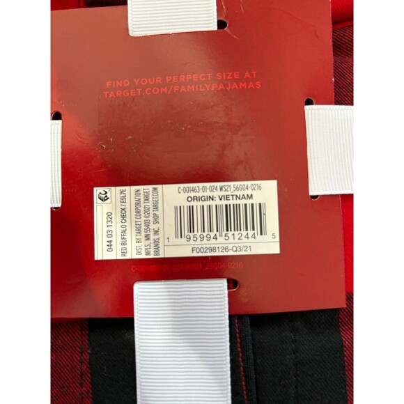 Wondershop Mens Size L Plaid Red & Black Pajama 2-Piece Family Sleep Set New - Picture 4 of 4